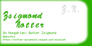 zsigmond notter business card